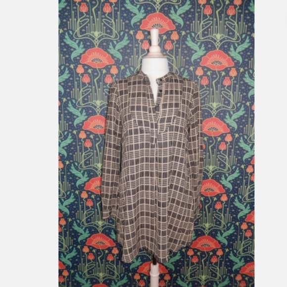 Reformation Tunic Mini Dress Plaid Check Surplus Fabric 0 - Picture 1 of 5